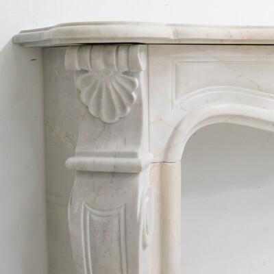 Reclaimed French Louis XVI Style Marble Fireplace