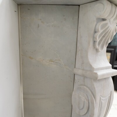 Reclaimed French Louis XVI Style Marble Fireplace