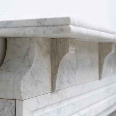 Antique Carrara Marble Chimneypiece