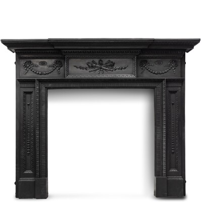 Antique Cast Iron Fireplace Surround
