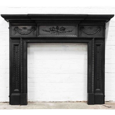 Antique Cast Iron Fireplace Surround