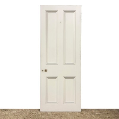 Reclaimed White Tulip Wood 4 Panel Door - 197.5cm x 76cm