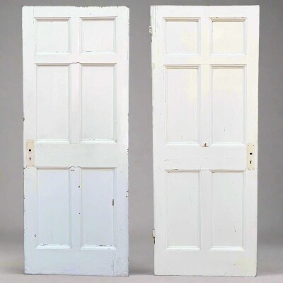 Antique Georgian 6 Panel Door - 195.5cm x 76cm