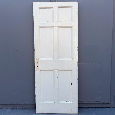 Antique Georgian 6 Panel Door - 195.5cm x 76cm