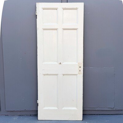 Antique Georgian 6 Panel Door - 195.5cm x 76cm