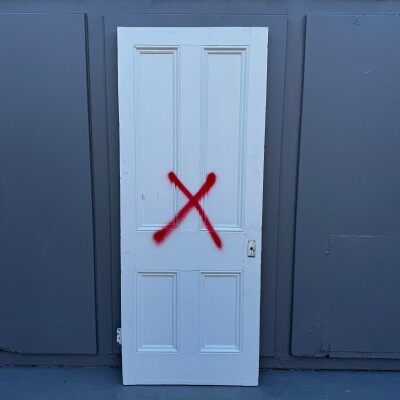 Antique Victorian 4 Panel Door - 202cm x 80.5cm