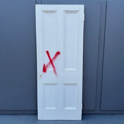 Antique Victorian 4 Panel Door - 202cm x 80.5cm