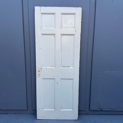 Antique Georgian 6 Panel Door - 195.5cm x 75cm