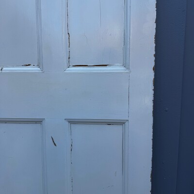 Antique Georgian 6 Panel Door - 195.5cm x 75cm