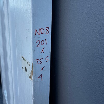 Antique Victorian 4 Panel Door - 201cm x 75.5cm