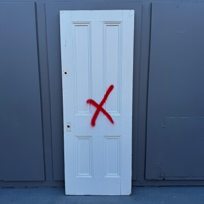 Antique Victorian 4 Panel Door - 201cm x 75.5cm