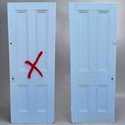 Antique Victorian 4 Panel Door - 201cm x 75.5cm