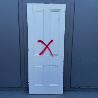 Antique Victorian 4 Panel Door - 201cm x 79cm