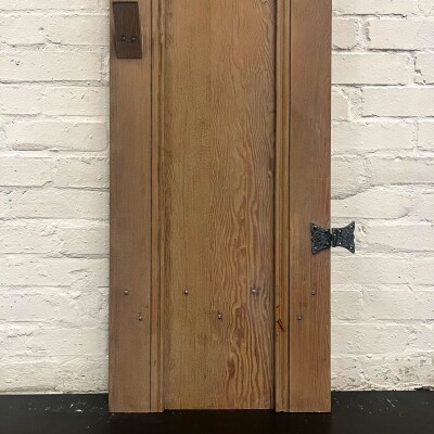 Antique Victorian Pine Latch Door - 185cm x 44cm