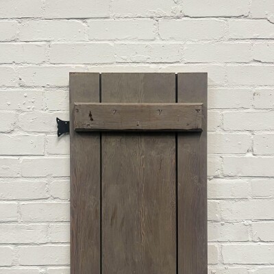 Antique Victorian Pine Latch Door - 185cm x 44cm