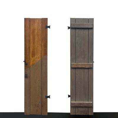 Antique Victorian Pine Latch Door - 185cm x 44cm