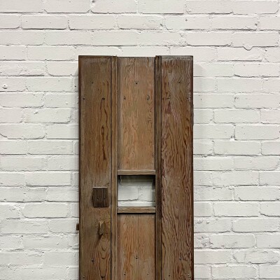Antique Victorian Glazed Latch Door - 197cm x 52.5cm