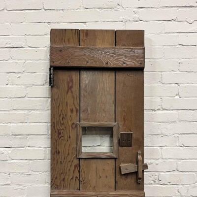 Antique Victorian Glazed Latch Door - 197cm x 52.5cm