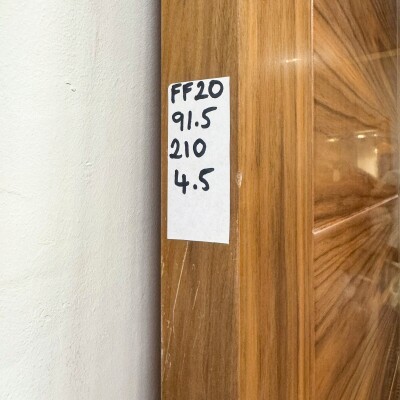 Modern Walnut Veneered Clothworker Fire Door - 210cm x 91.5cm