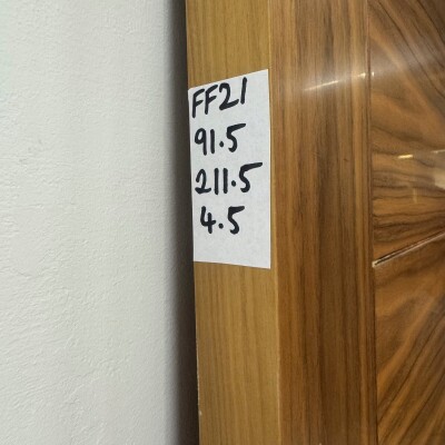 Modern Walnut Veneered Clothworker Fire Door - 210cm x 91.5cm