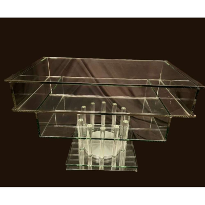 The Green Apple Glass rotatable TV / Coffee Table