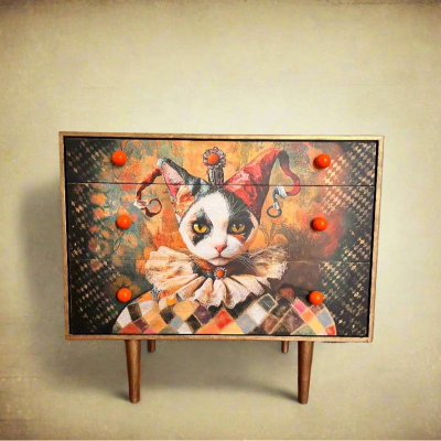 Mid-Century Decoupage Drawers