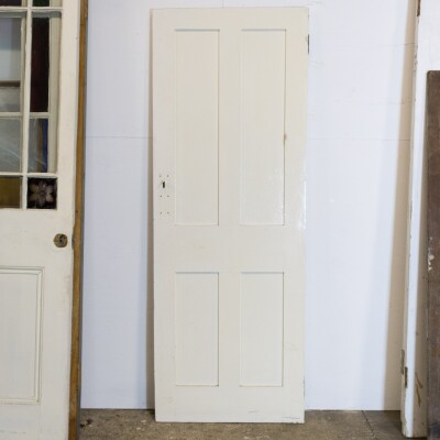 Antique Victorian 4 Panel Door - 176.5cm x 64.5cm