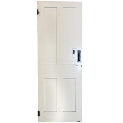 Antique Victorian 4 Panel Door - 176.5cm x 64.5cm