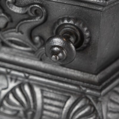 Antique Cast Iron Ornate Floral Fireplace Tidy | Betty | Ashpan Cover