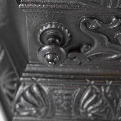 Antique Cast Iron Ornate Floral Fireplace Tidy | Betty | Ashpan Cover