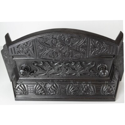 Antique Cast Iron Ornate Floral Fireplace Tidy | Betty | Ashpan Cover