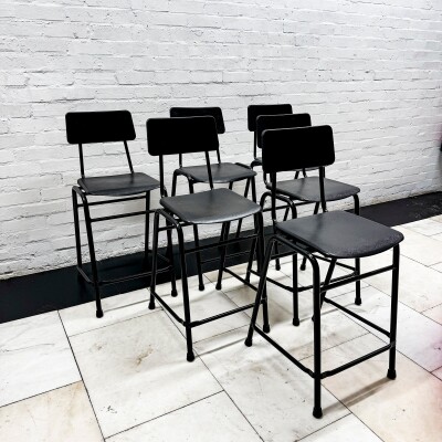 Reclaimed Mid Century Tubular Steel Stools (>50 available)