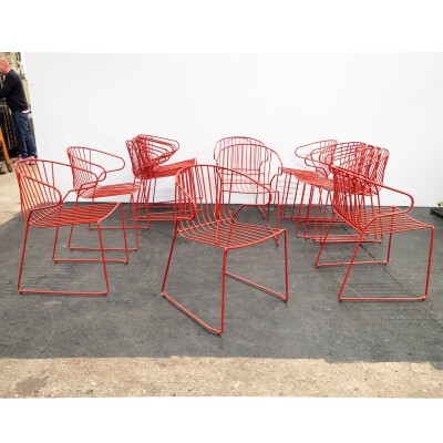 Reclaimed Mid-Century Style Exterior Metal Chairs | 15 Available