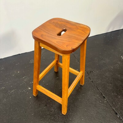 Reclaimed Teak and Beech Wood Lab Stools | 39 Available
