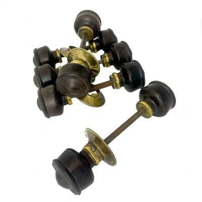Antique Ebony Rimlock Door Knobs | 10 Pairs Available