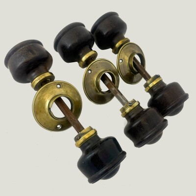 Antique Ebony Rimlock Door Knobs | 10 Pairs Available