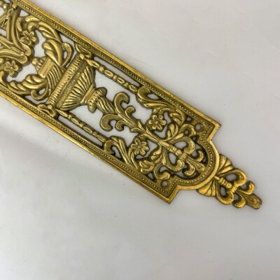 Reclaimed Victorian Style Brass Finger Plates - 9 Pairs Available
