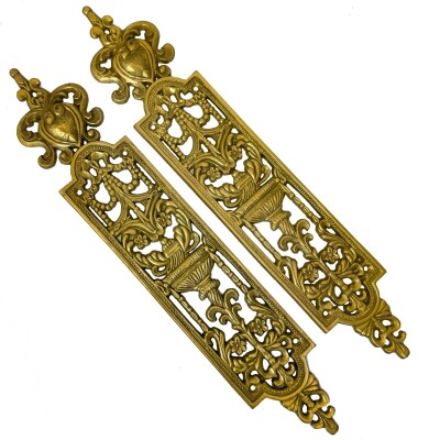 Reclaimed Victorian Style Brass Finger Plates - 9 Pairs Available