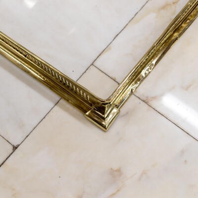 Antique Victorian Brass Fireplace Fender