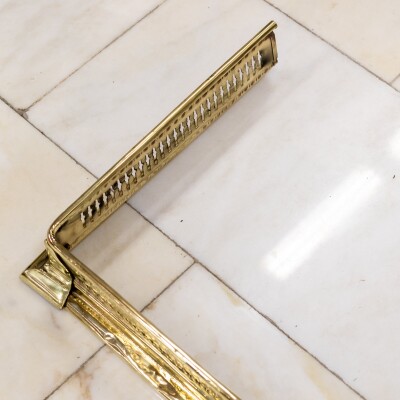 Antique Victorian Brass Fireplace Fender
