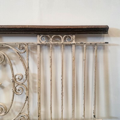 Reclaimed Wrought Iron Railing with Mahogany Hand Rail - 10m in Length