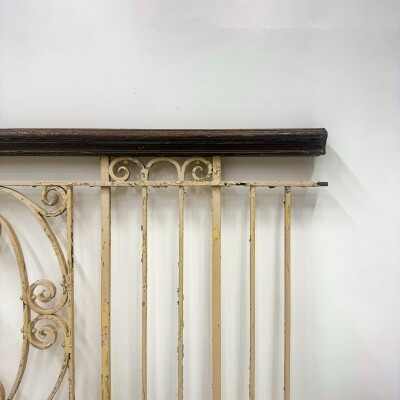 Reclaimed Wrought Iron Railing with Mahogany Hand Rail - 10m in Length