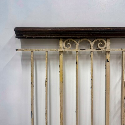 Reclaimed Wrought Iron Railing with Mahogany Hand Rail - 10m in Length