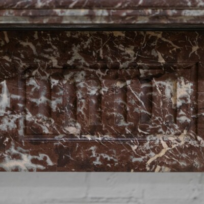 Large Antique Rouge Royal Red Marble Fireplace Surround