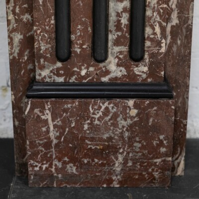 Large Antique Rouge Royal Red Marble Fireplace Surround