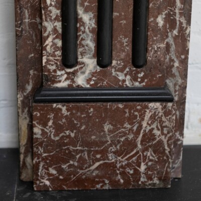 Large Antique Rouge Royal Red Marble Fireplace Surround