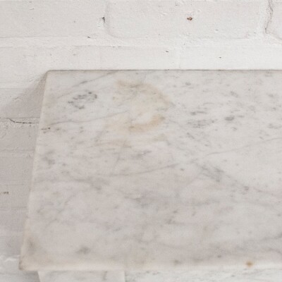 Antique 19th Century French Style Carved Marble Fireplace in Carrara Marble