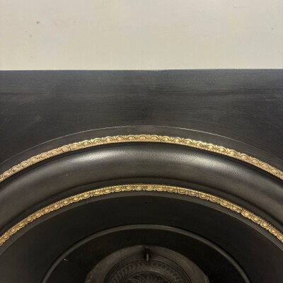 Antique Victorian Arched Cast Iron Insert with Brass