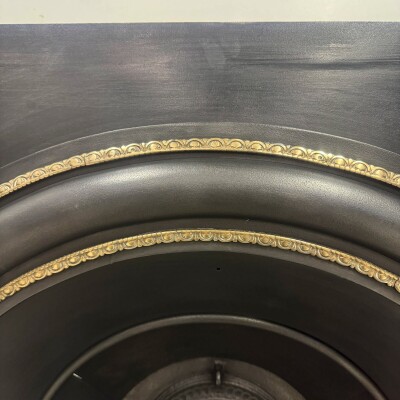 Antique Victorian Arched Cast Iron Insert with Brass