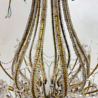 Reclaimed Antique Coloured Crystal Chandelier | 12 Arm